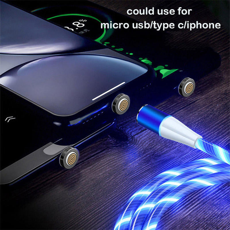 Fast Charging 120W Magnetic LED Micro USB Cable
