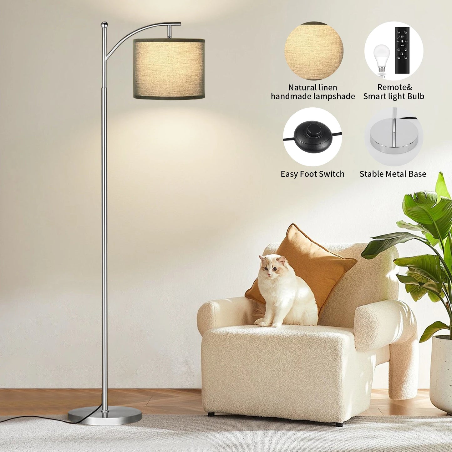 Floor Lamp For Living Room With 3 Colors