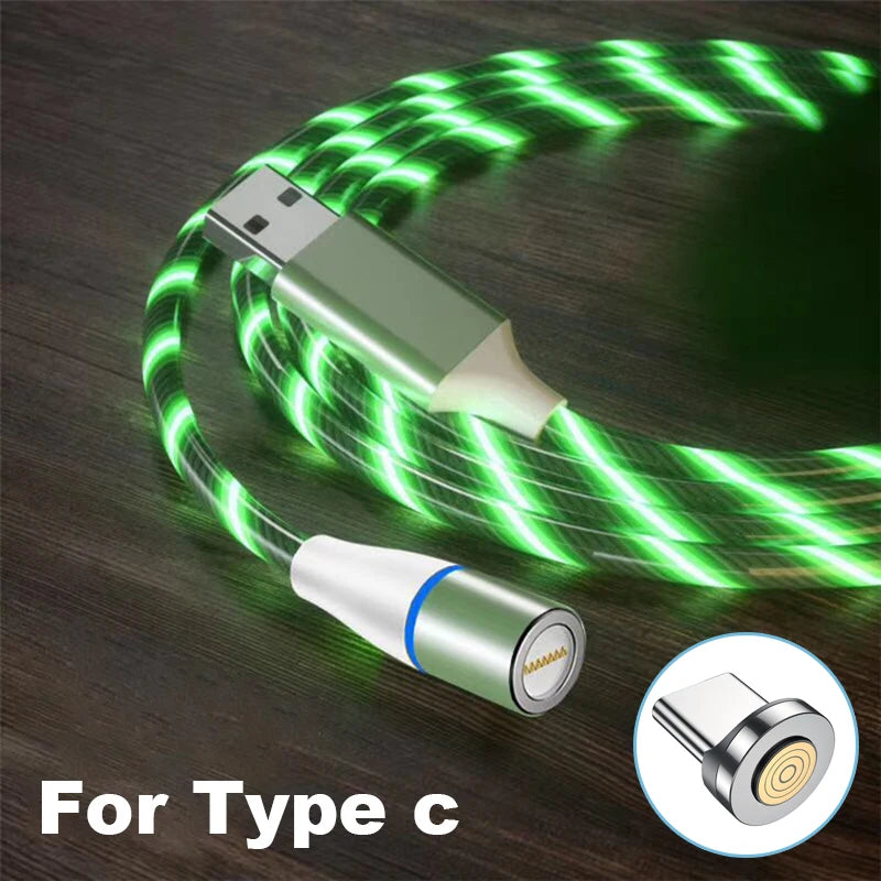 Fast Charging 120W Magnetic LED Micro USB Cable