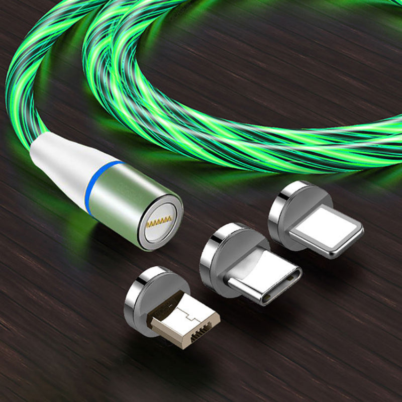 Fast Charging 120W Magnetic LED Micro USB Cable