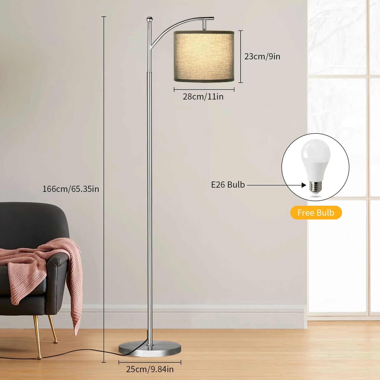 Floor Lamp For Living Room With 3 Colors