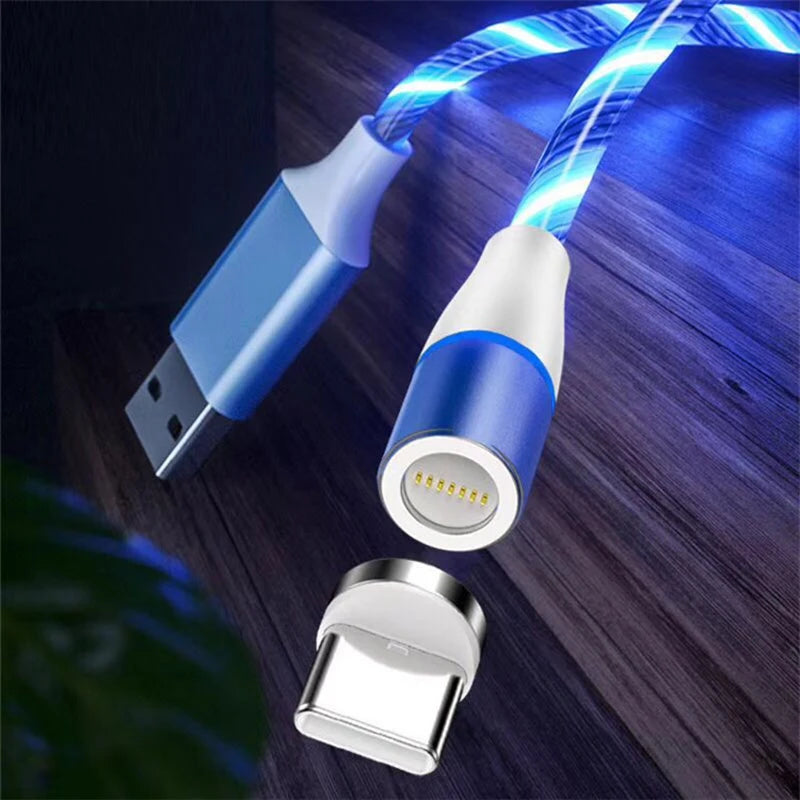 Fast Charging 120W Magnetic LED Micro USB Cable