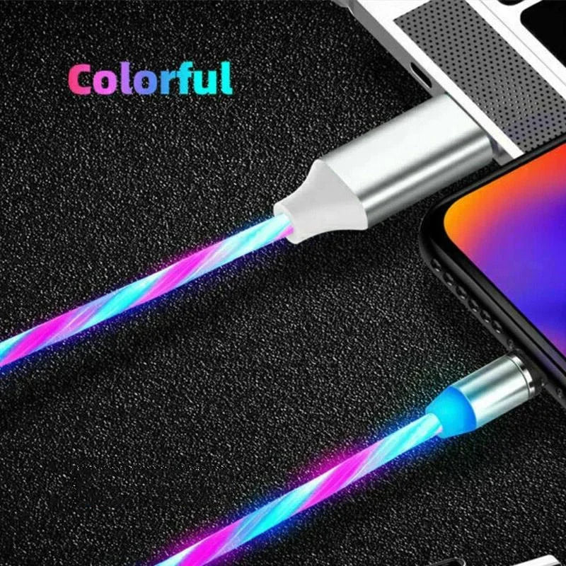 Fast Charging 120W Magnetic LED Micro USB Cable