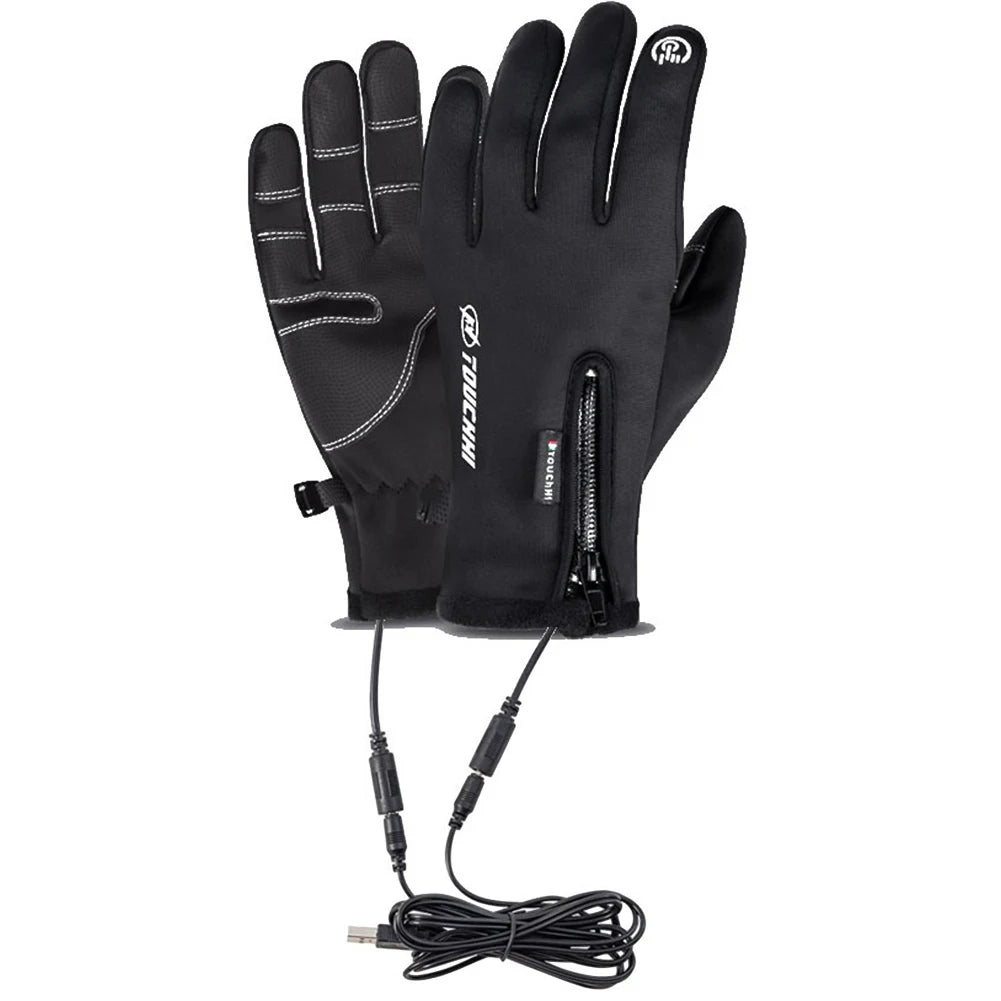 USB Touch Screen Anti-Slip Heated Gloves